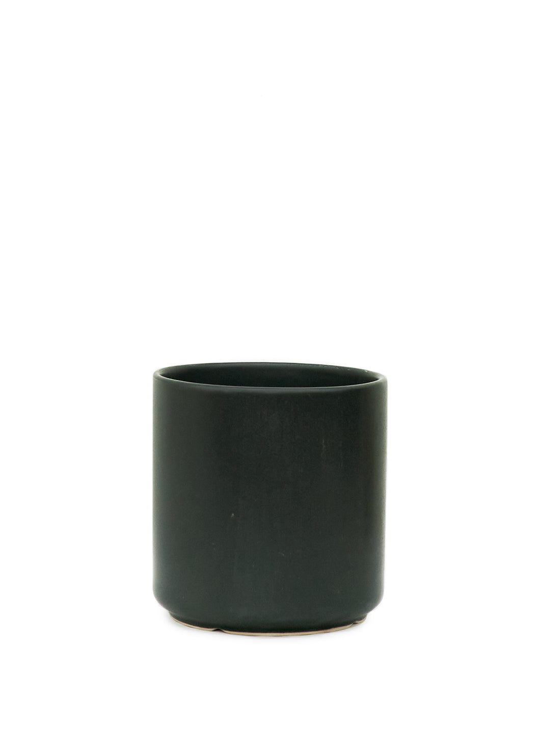 Cylindrical Ceramic Planter, Black 5